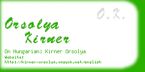 orsolya kirner business card